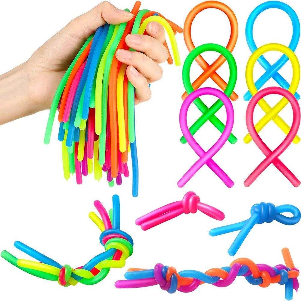 10PCS Noodle Pack Stretchy Strings Fidget Toys Anxiety Stress Autistic ADD ADHD Autism