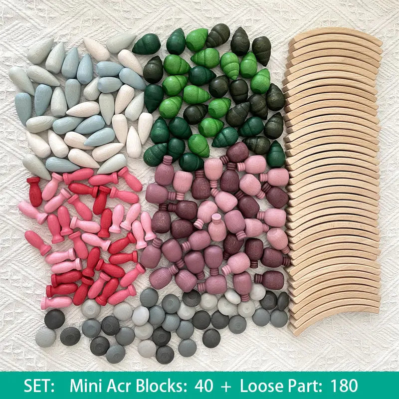 Wood Mandala  Loose Parts  Montessori Educational Wooden Toys