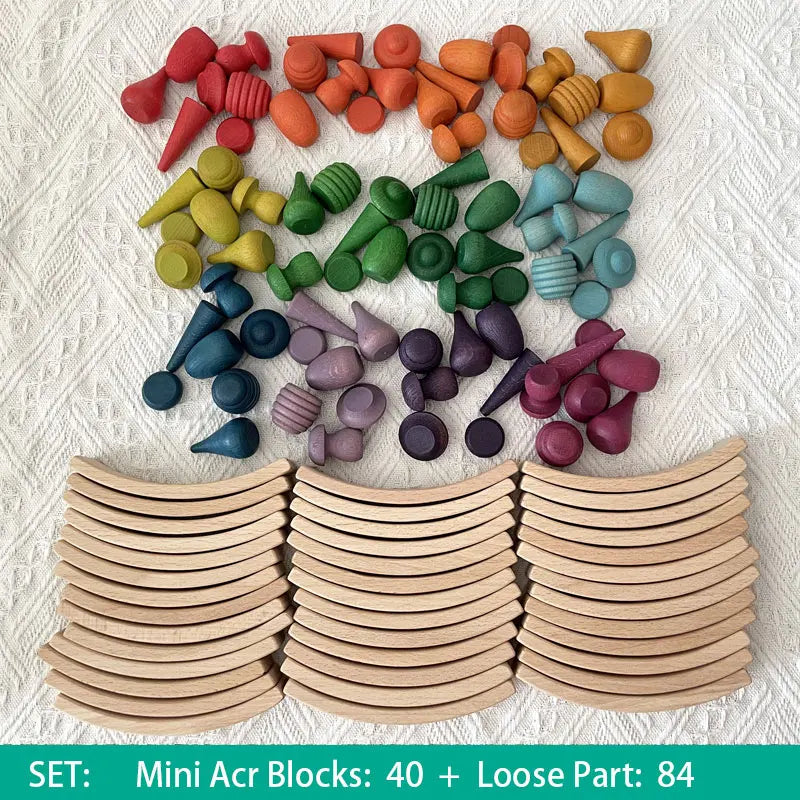 Wood Mandala  Loose Parts  Montessori Educational Wooden Toys