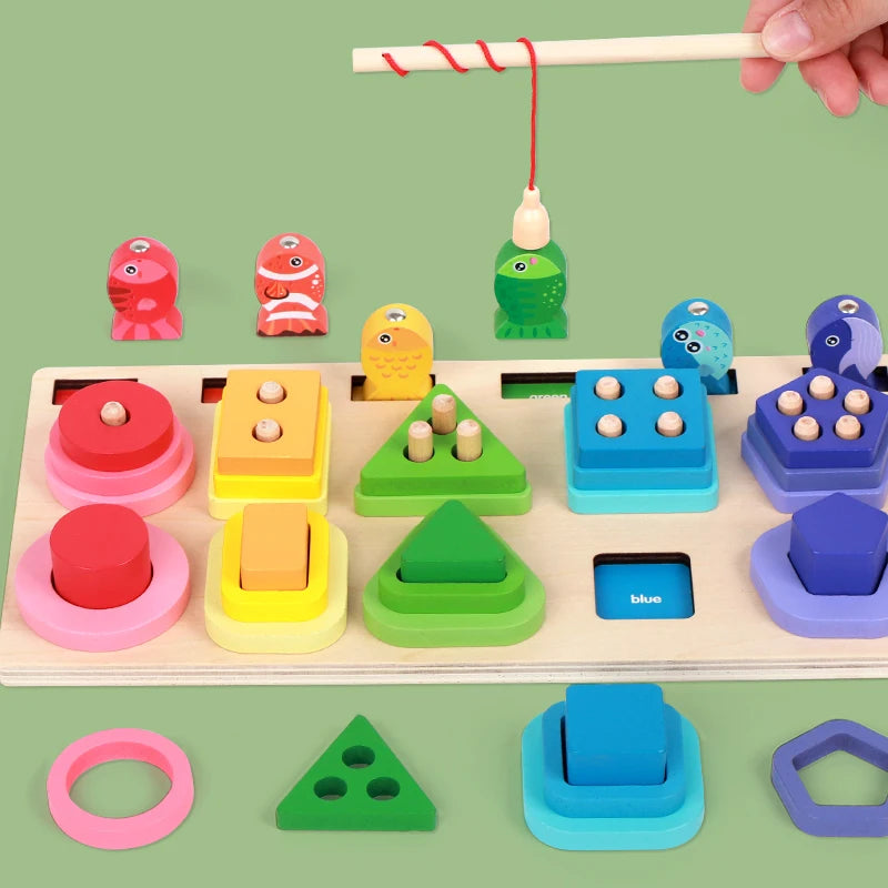 Multifuctional Toy Wooden Multifunctional Toys for Infants and Young Children, Shape and ...