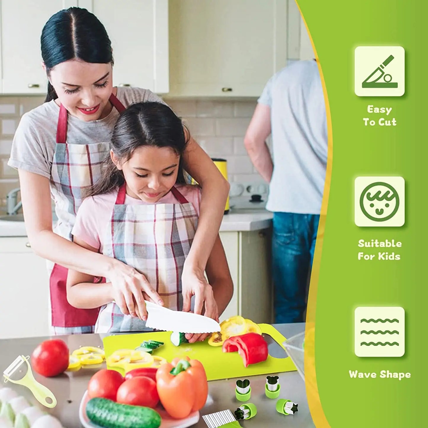 13 Pieces Montessori Kitchen Tools for Toddlers-Kids Safe Cooking Set