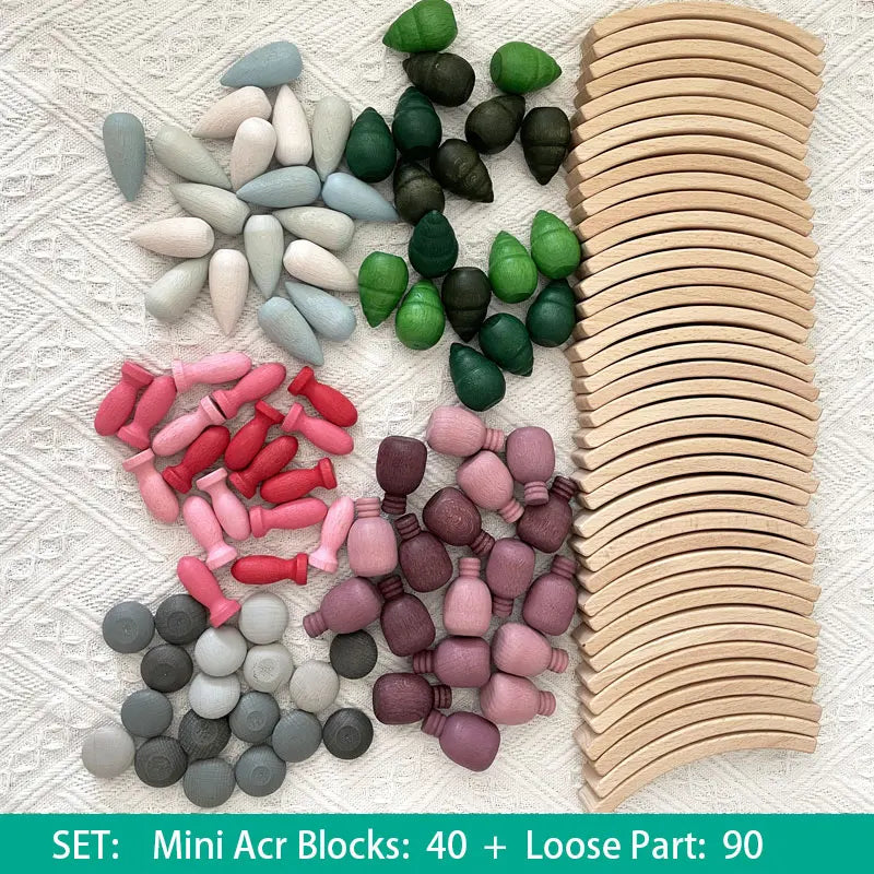 Wood Mandala  Loose Parts  Montessori Educational Wooden Toys