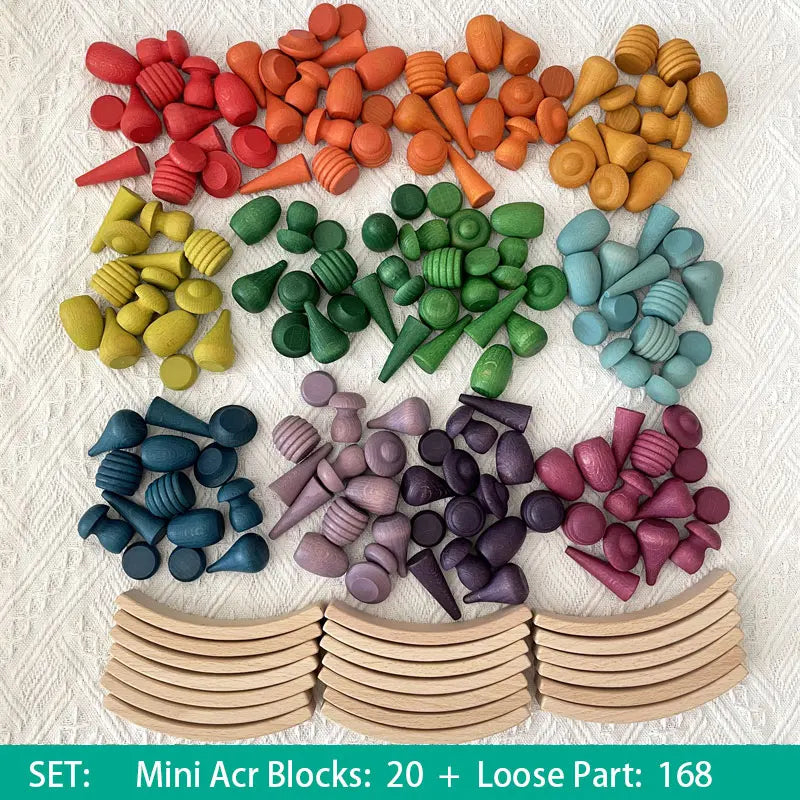 Wood Mandala  Loose Parts  Montessori Educational Wooden Toys