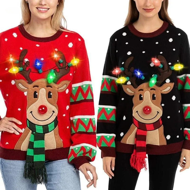 New LED Light Up  Christmas Jumper