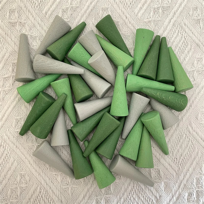 Wood Mandala  Loose Parts  Montessori Educational Wooden Toys