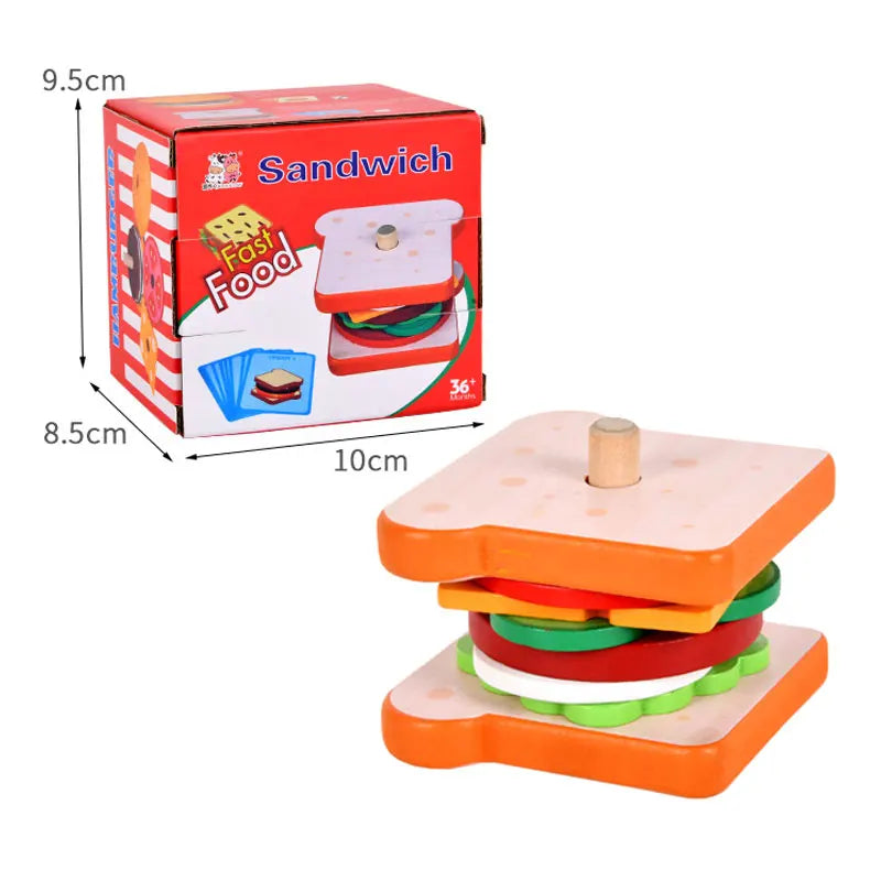Montessori  Wooden Simulation Hamburger