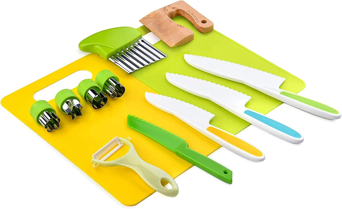 13 Pieces Montessori Kitchen Tools for Toddlers-Kids Safe Cooking Set