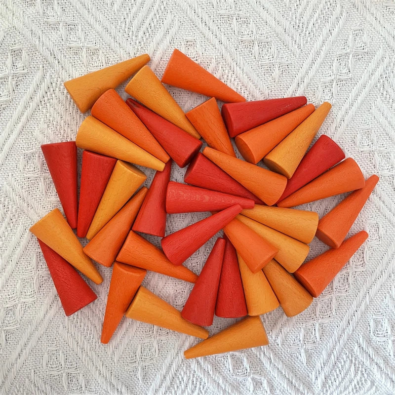 Wood Mandala  Loose Parts  Montessori Educational Wooden Toys