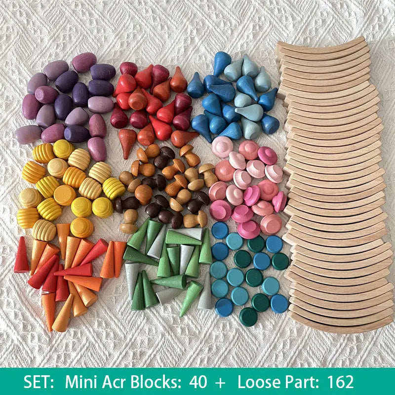Wood Mandala  Loose Parts  Montessori Educational Wooden Toys