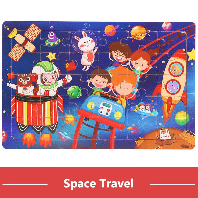 New 30 Pre 3d Wooden Puzzles - Preschool Montessori