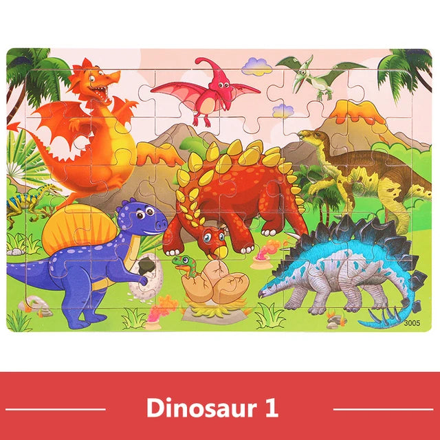 New 30 Pre 3d Wooden Puzzles - Preschool Montessori
