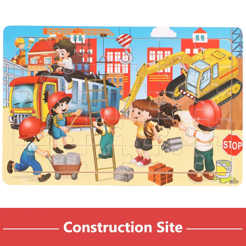 New 30 Pre 3d Wooden Puzzles - Preschool Montessori