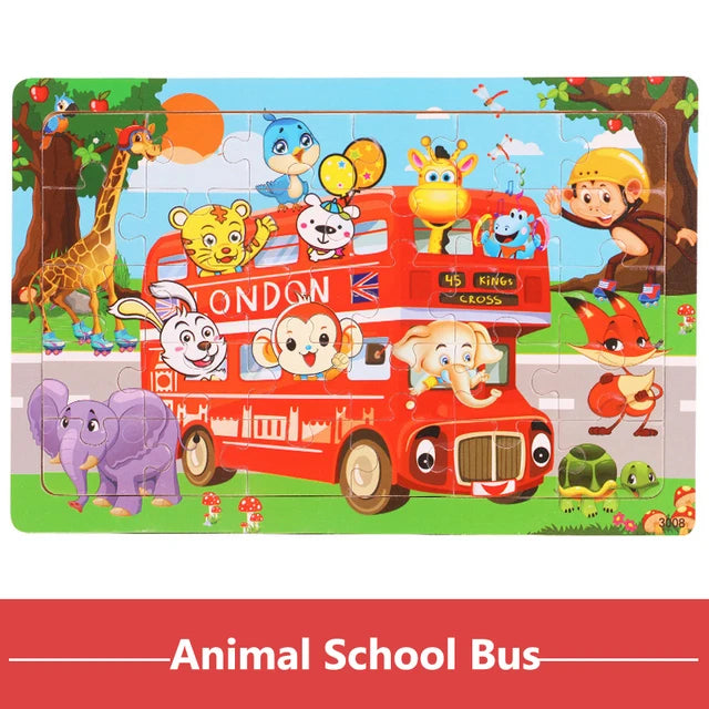 New 30 Pre 3d Wooden Puzzles - Preschool Montessori