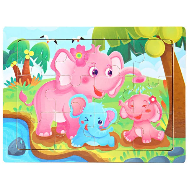 New 30 Pre 3d Wooden Puzzles - Preschool Montessori