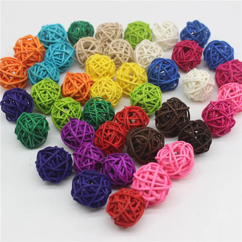 100PCS/Lot 3CM Mixed Colour Rattan Ball – Early Learners