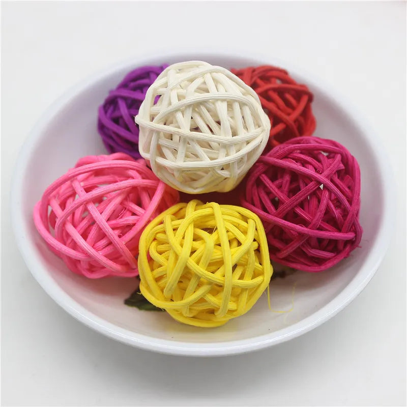 100PCS/Lot 3CM Mixed Colour Rattan Ball – Early Learners
