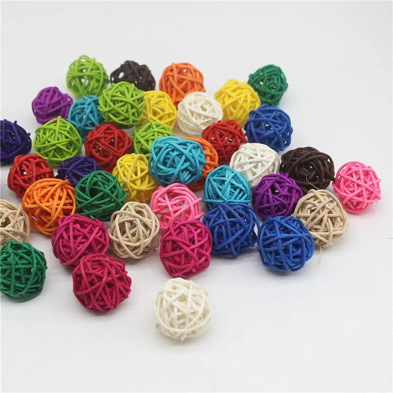 100PCS/Lot 3CM Mixed Colour Rattan Ball – Early Learners