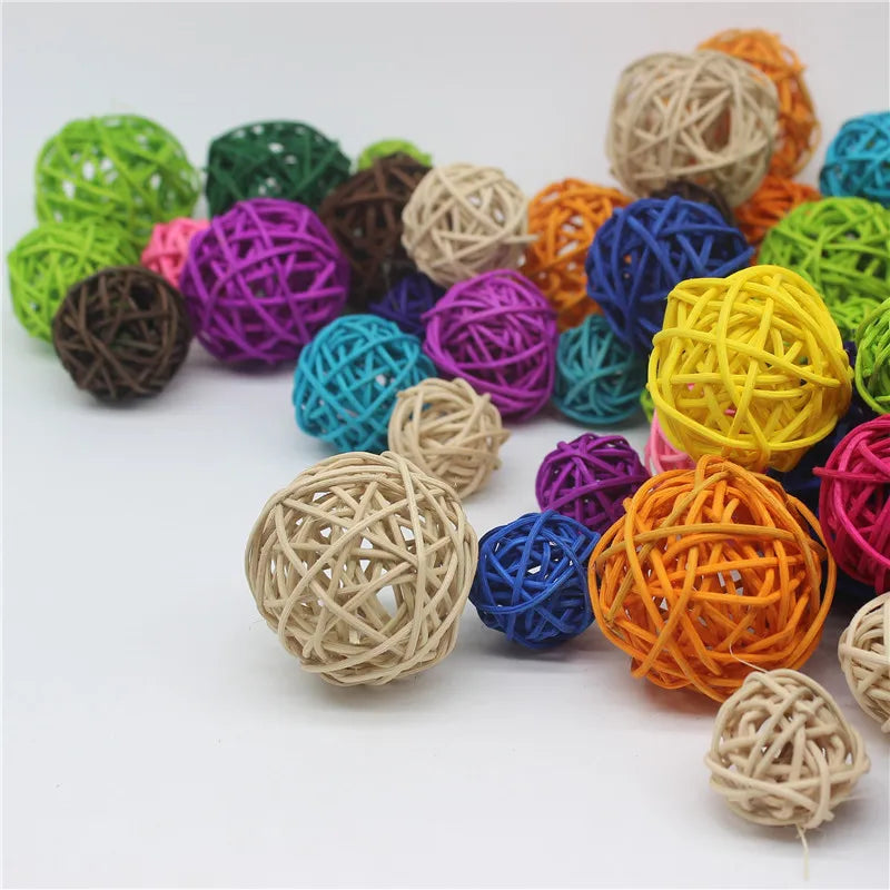 100PCS/Lot 3CM Mixed Colour Rattan Ball – Early Learners