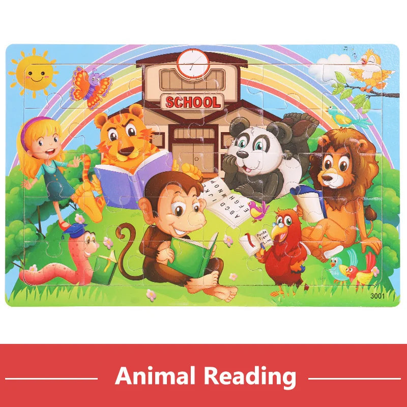 New 30 Pre 3d Wooden Puzzles - Preschool Montessori