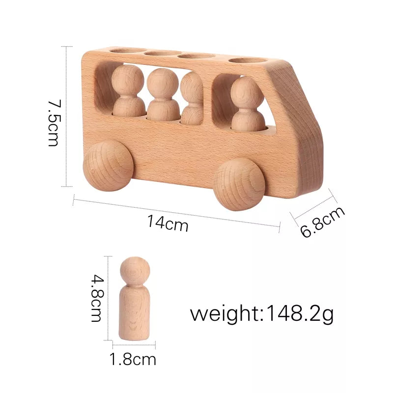 Montessori Wooden Bus