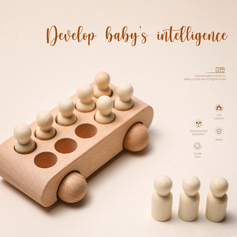 Montessori Wooden Bus
