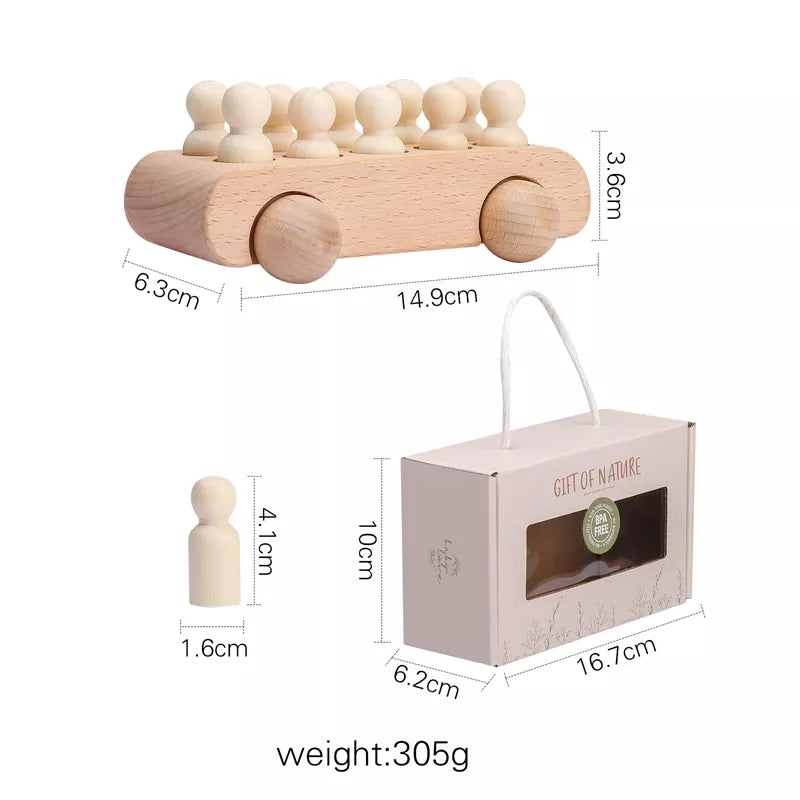 Montessori Wooden Bus