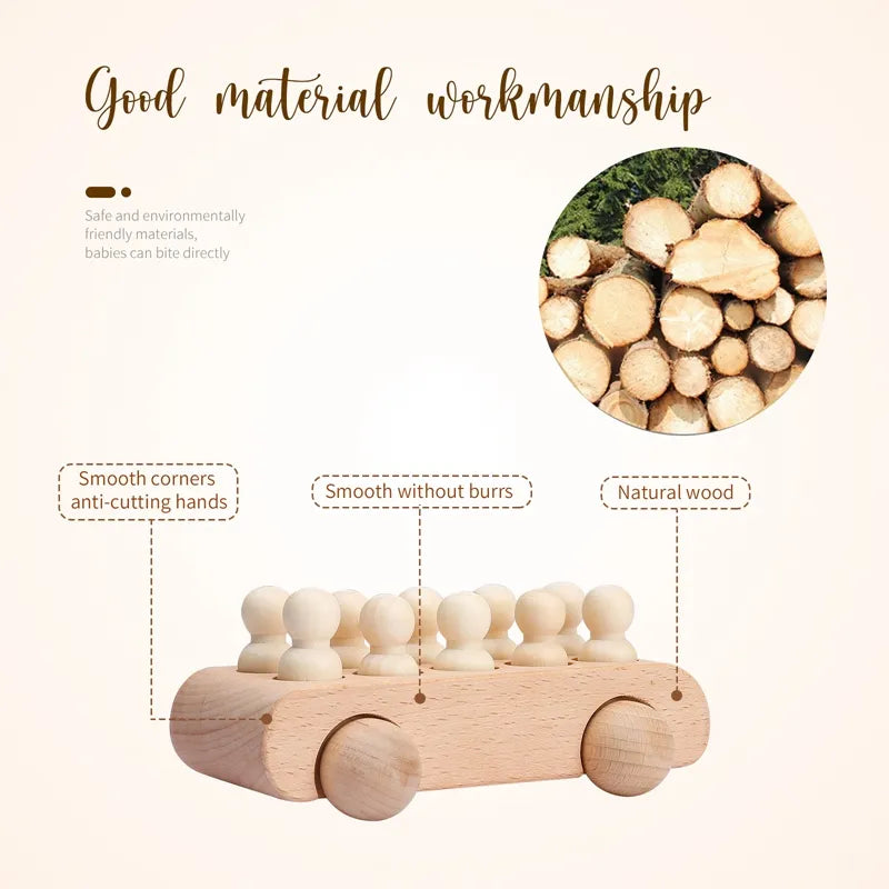 Montessori Wooden Bus