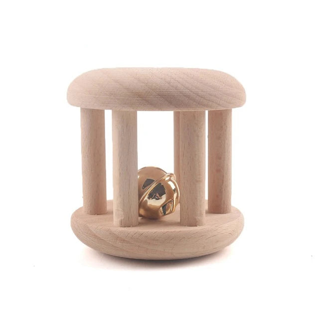 1pc Baby  Montessori Wooden Rattle