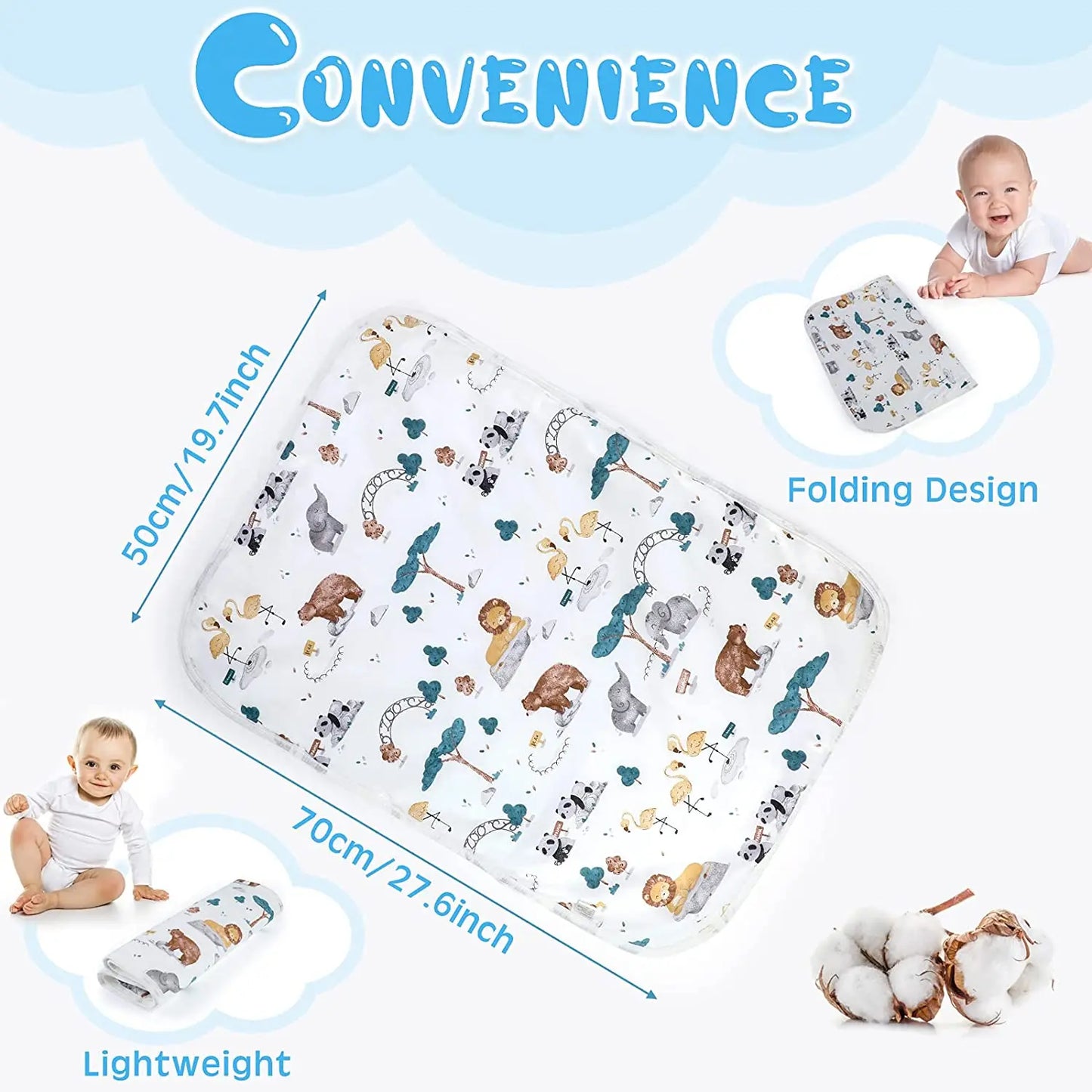 50cmx70cm Baby Changing Pad Waterproof