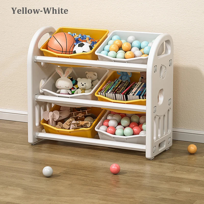 Multifunctional Children's Toy Storage Rack 3-Layers