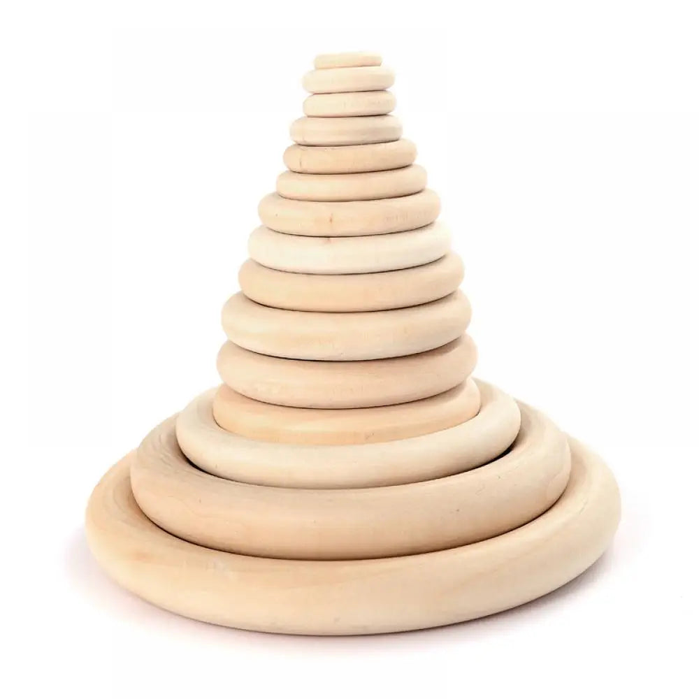12-125mm Wooden Rings Teether / Crafts  Handmade Natural Maple Wood