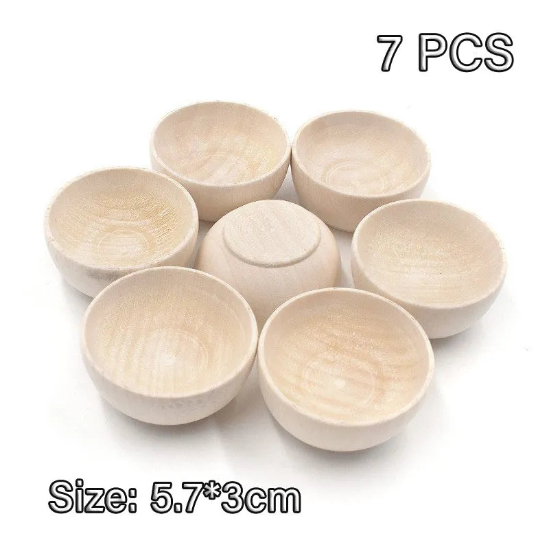 Montessori Wooden Clip Cup Set