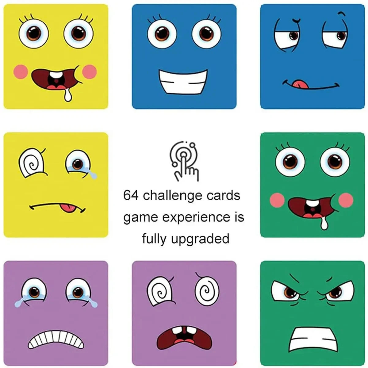 Wooden Cube Face Changing  Emotions and Expression Game