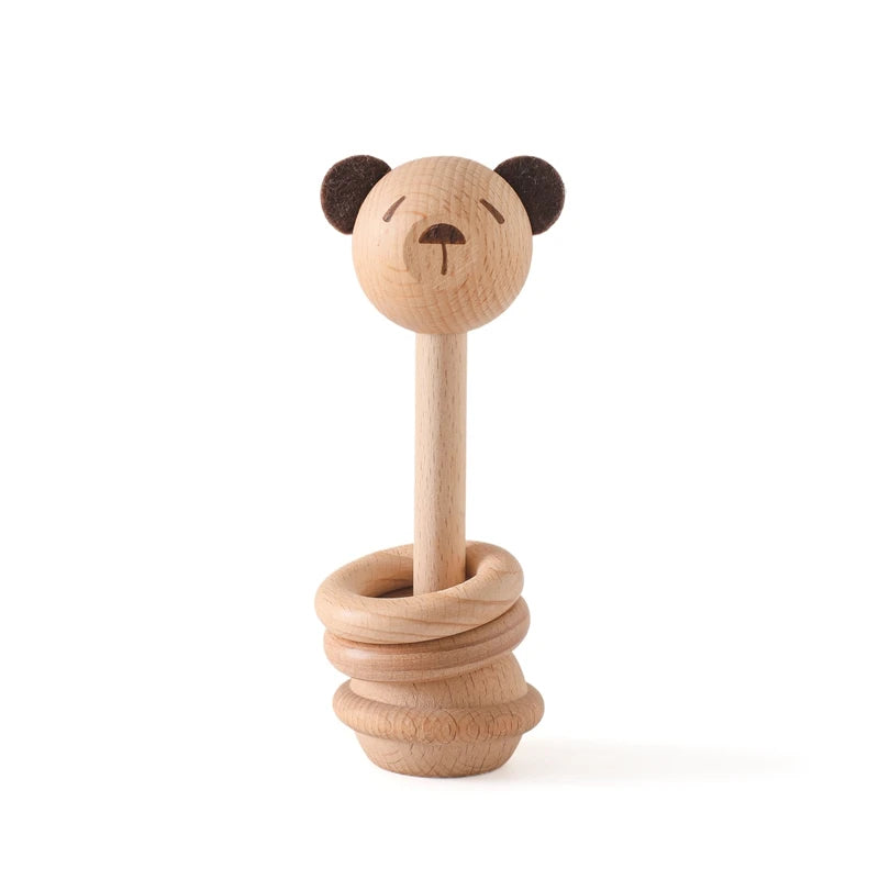 Baby Wooden Montessori  Rattle Puzzle