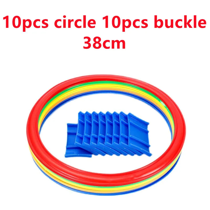 New Outdoor Children's  Jump Ring Set Game of 10 Hoops
