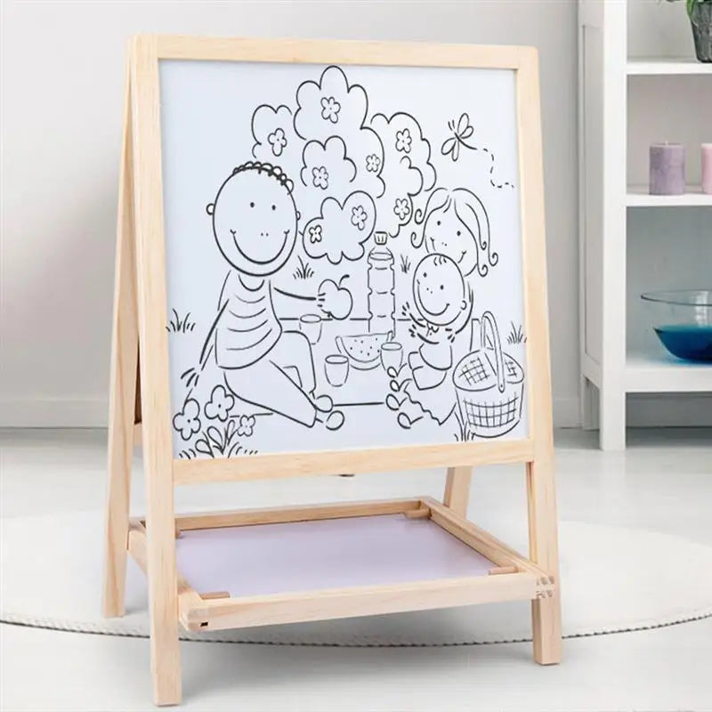 Folding Wooden  Blackboard Whiteboard - Adjustable
