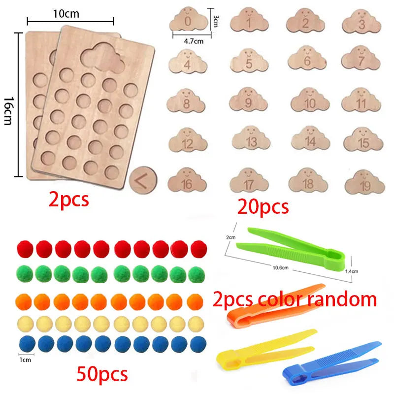 Montessori Early learning, Fine Motor Training, Counting Learning Sensory Education