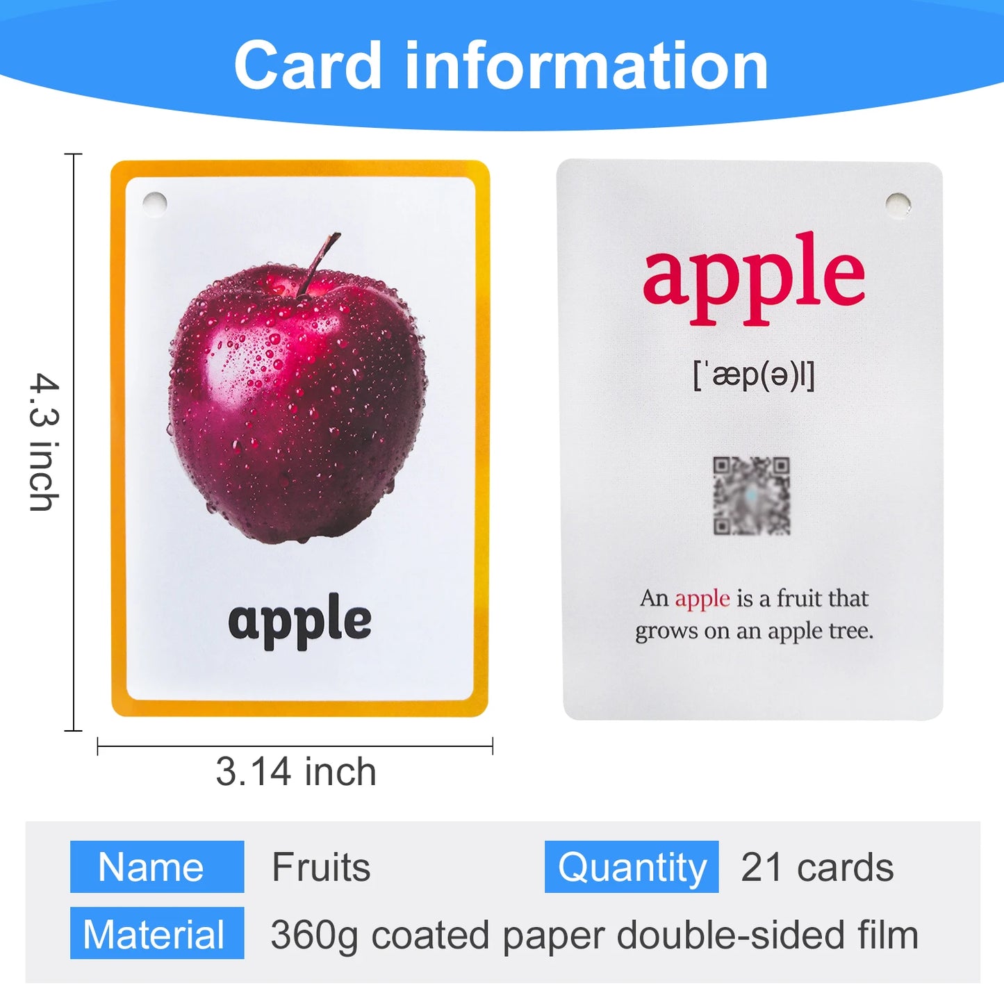 2 Sets of Montessori Baby Learning  Word Flash pocket Cards