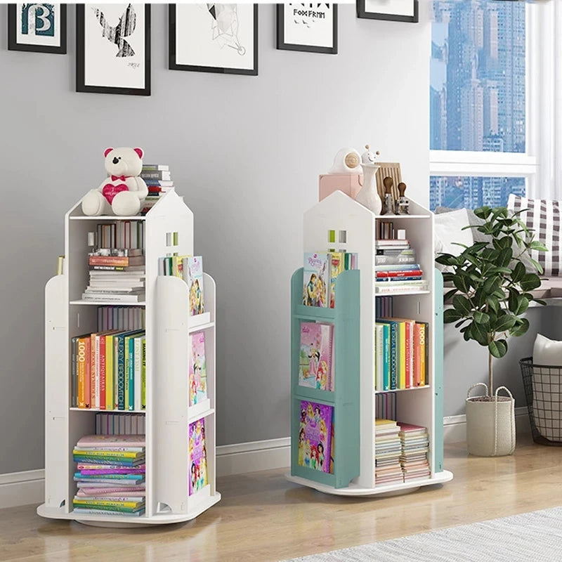 Children's Bookshelf 360° Rotating