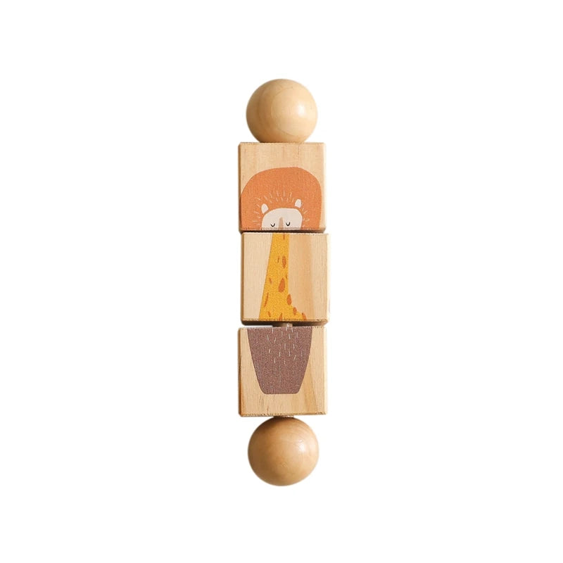 Baby Wooden Montessori  Rattle Puzzle