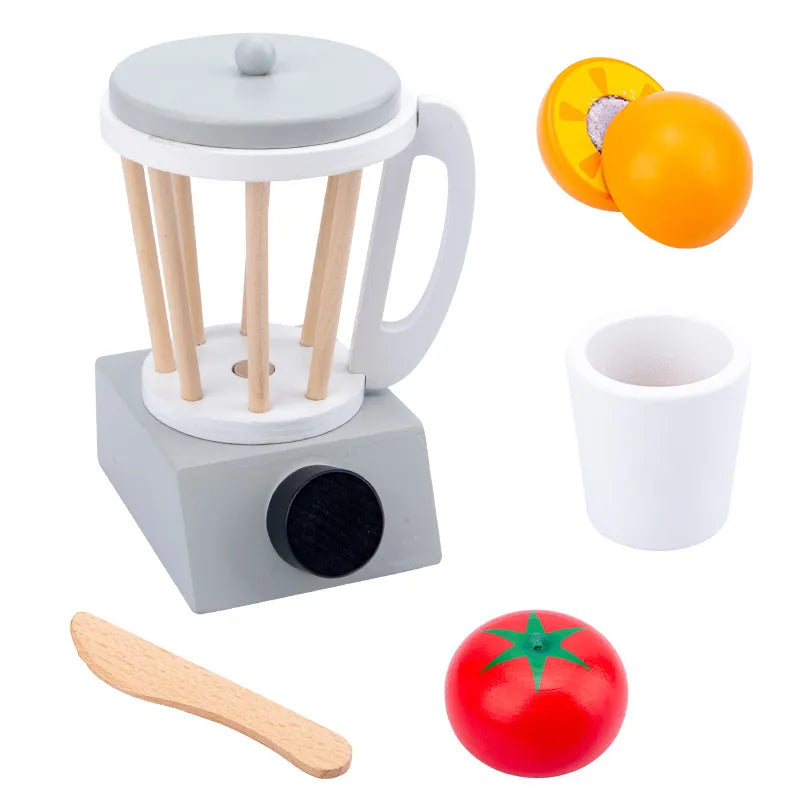 Wooden Kitchen Pretend Wooden Coffee , Toaster, Food Mixer.