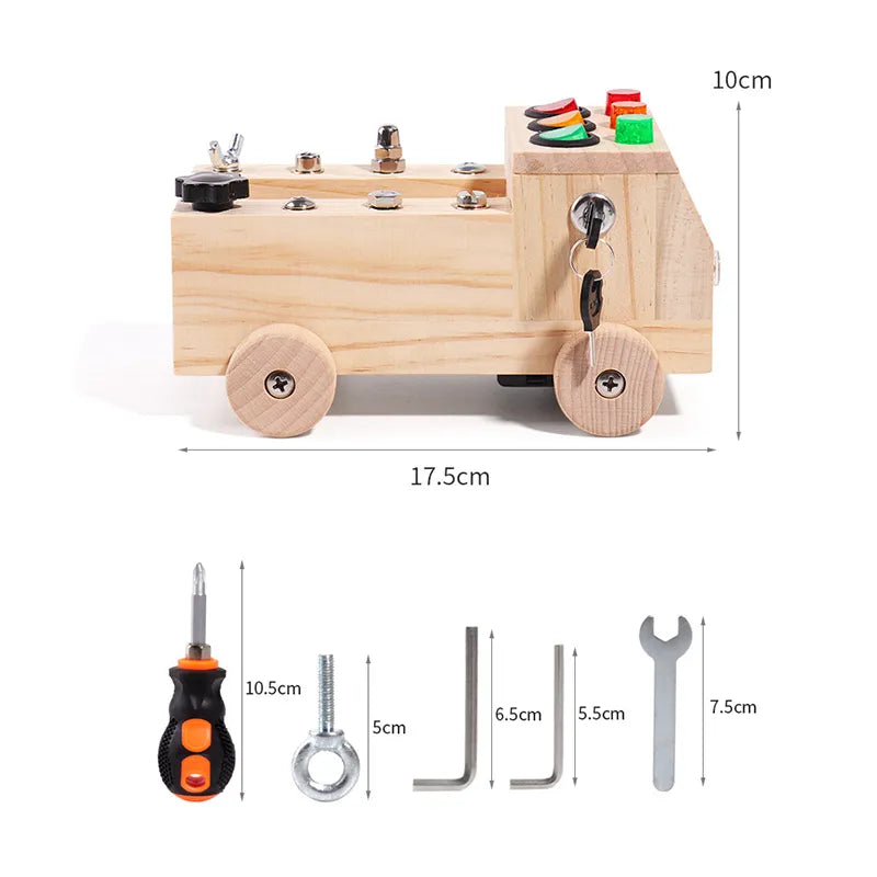 Wooden LED Switch,Disassembly and Assembly, Screws and Nuts  Montessori Busy Board