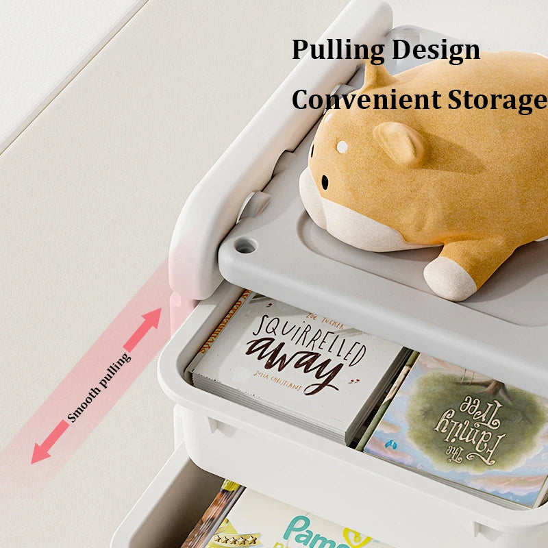 Large Capacity Children's Toy Storage Cabinet Multi-Layer Combination Books Clothes Organizer Shelf Home Furniture Storage Rack