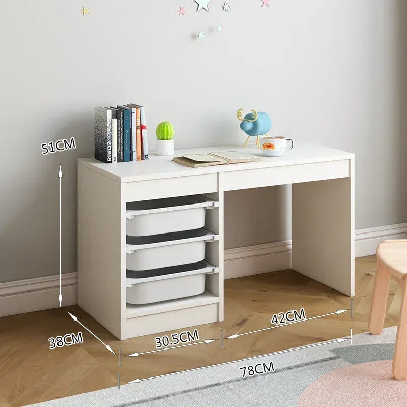Toy Storage Drawer Organizer for Kids Children Furniture Study Table with  Wooden Box Kids Table Storage and Organization