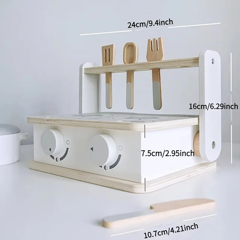 Wooden BBQ Set Play Role Game