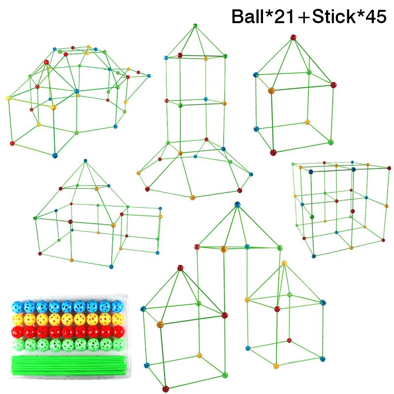 New Creative Fort Building  Indoor Tent Brick Kit