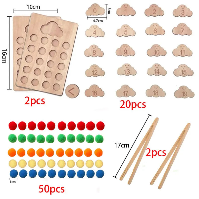 Montessori Early learning, Fine Motor Training, Counting Learning Sensory Education