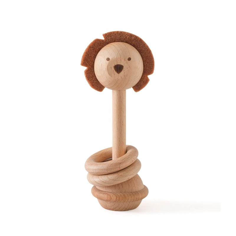 Baby Wooden Montessori  Rattle Puzzle