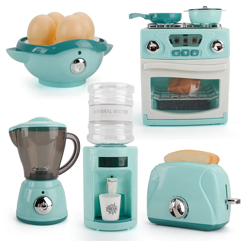 New Children Kitchen Washing Machine, Bread Maker, Microwave Oven.