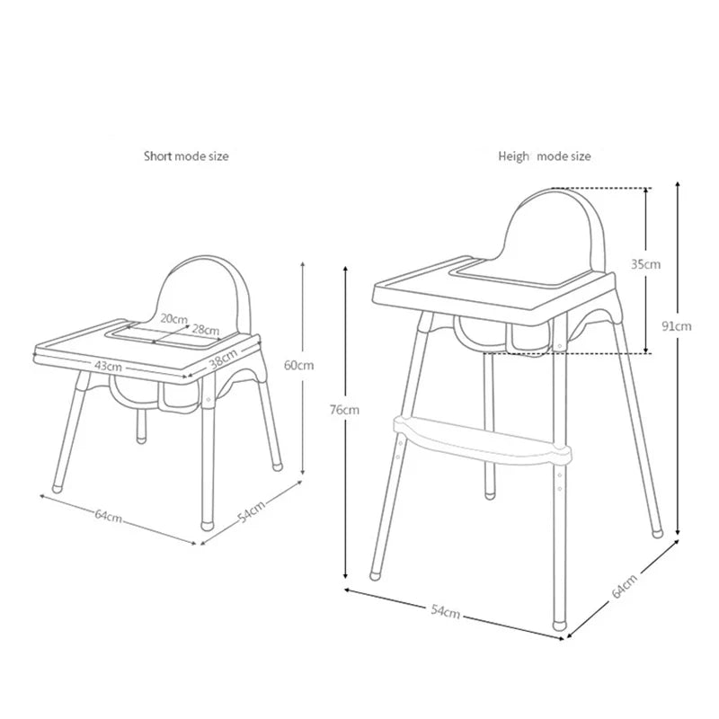 Baby Adjustable Height High Chair